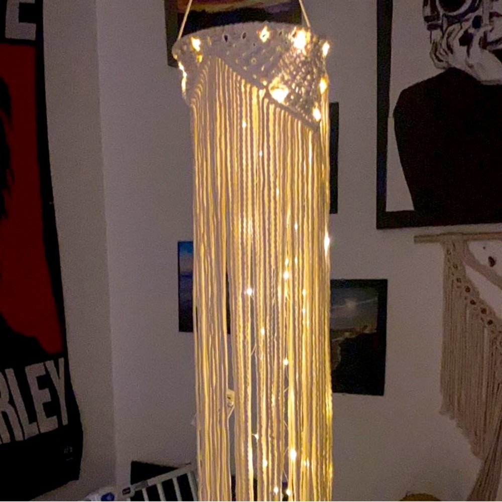 Macrame light decor